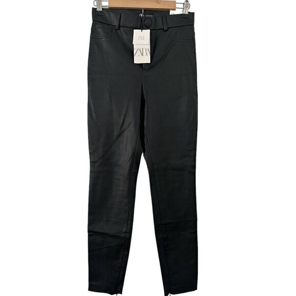 ZARA faux leather leggings NWT - Picture 1 of 10